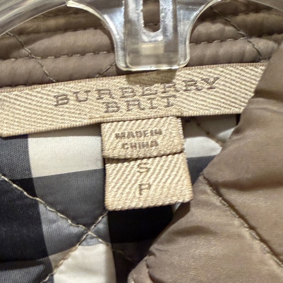 Burberry Quilted Khaki Brown Jacket Size Small - Picture 2 of 6